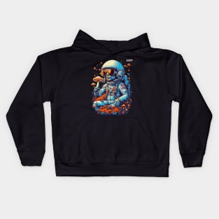 Psychedelic Dj Astronaut - Catsondrugs.com - astronaut, space, stars, galaxy, nasa, cool, planets, funny, universe, astros, astronomy, trippy, surreal, asteroidday, planet Kids Hoodie